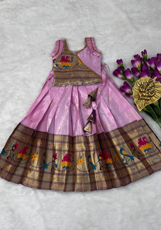NEW LAUNCING PAITHANI KIDS LEHENGA CHOLI simmer silk Wholesale kids wear market in Ahmedabad